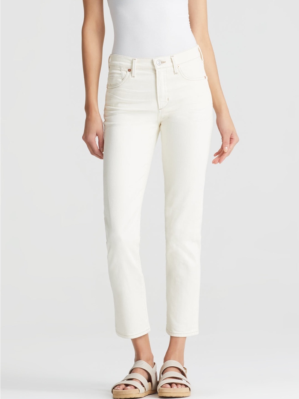 Citizens of Humanity - Cara High Rise Cigarette Ankle in Light Cream 28 NWOT